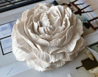 Pfingstrose Stein Diffusor - Rose / Lotus Handgemachte Blume Jesmonit - Auto Lüftungs Duft Aromatherapie - Ätherisches Öl - Blume Innendekor