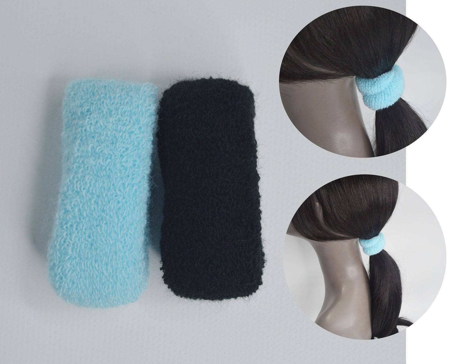 2 PCS Thick Hair Ties Band/ Elastic and Seamless Cotton Hair Etsy UK