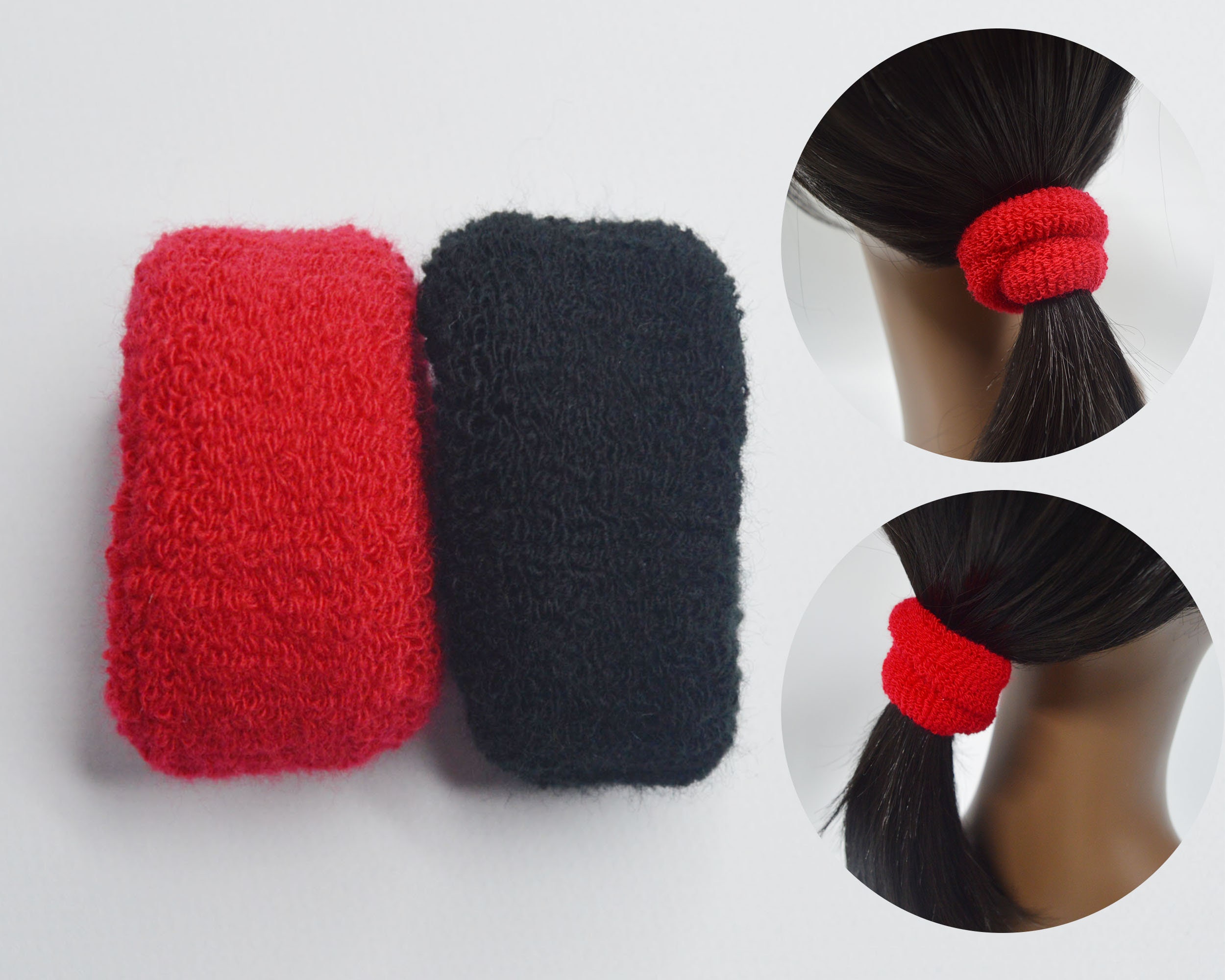 2 PCS Thick Hair Ties Band/ Elastic and Seamless Cotton Hair Etsy UK