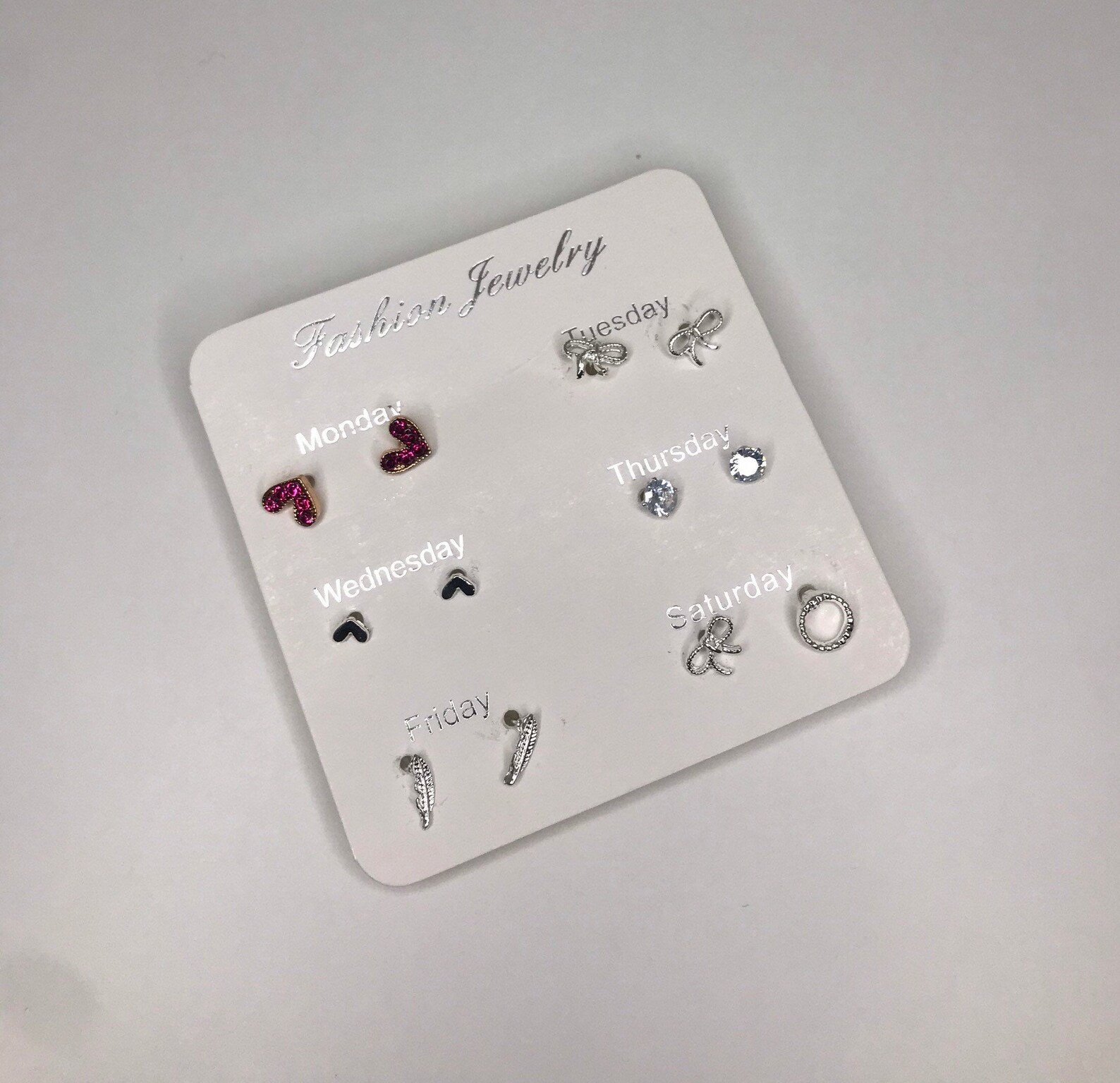 Silver Stud Earrings Multipack 6 pairs Etsy