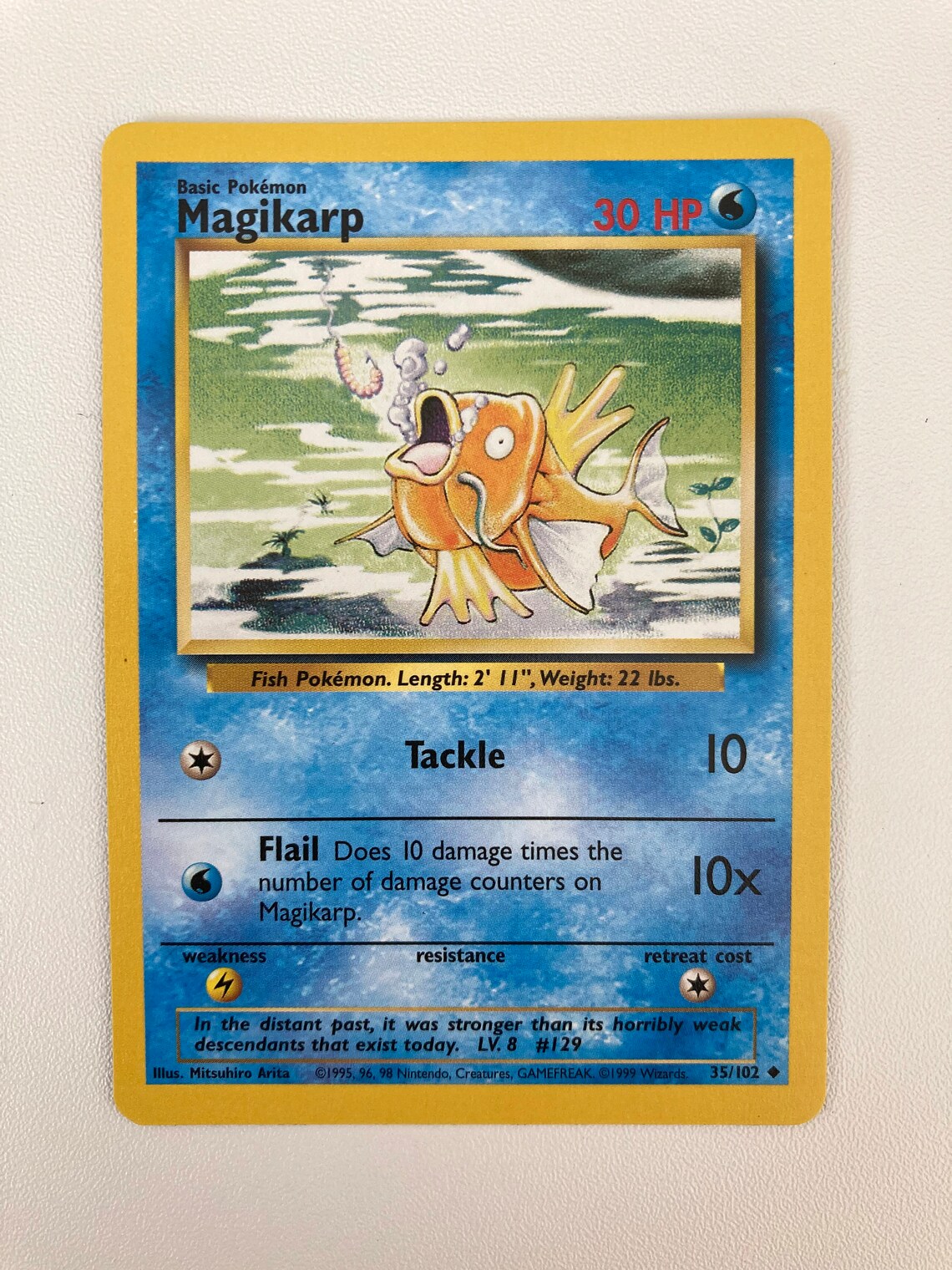 Rare 1999 Magikarp 35/102 Base Set NonHolo Pokemon Card Etsy