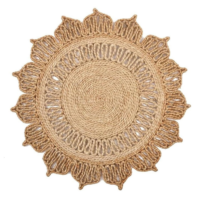 Jute Rope Floral Table Placemats Rustic Vintage Farmhouse Etsy