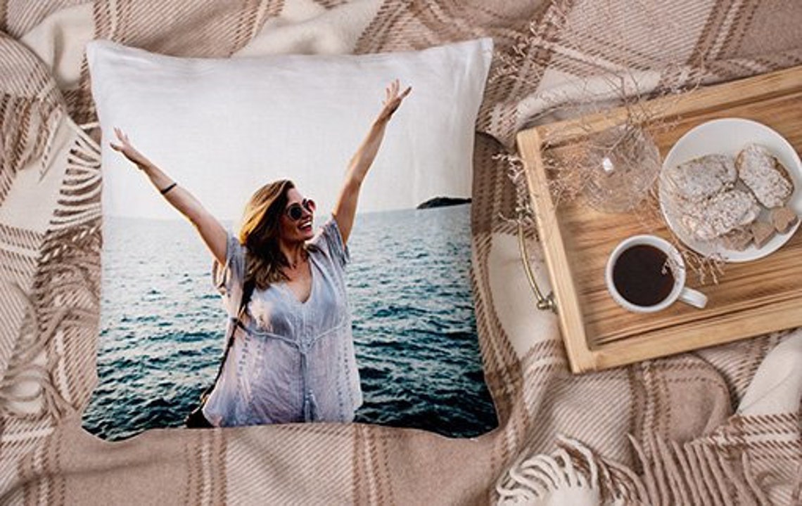 Personalised Photo Cushion Cover Single Sided Personalized Etsy