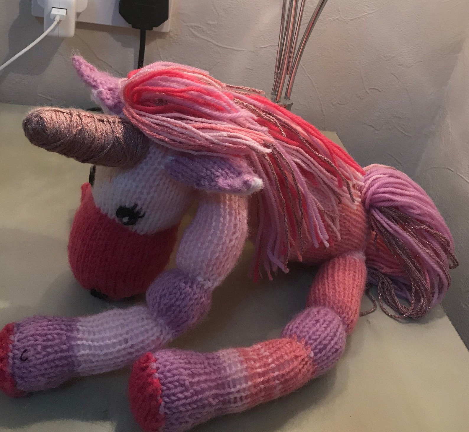 Handmade Unicorn . Sequin wool used to give a magical effect. Etsy