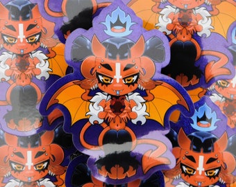 Demon Heart Glitter Sticker