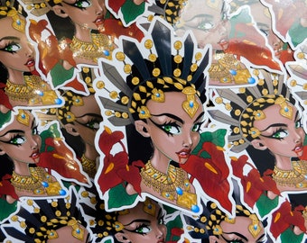 Queen of Vampires Vinyl Sticker 3.5"x5"