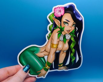 Pinup Mermaid Vinyl Sticker