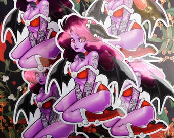 Holiday Succubus Vinyl Mirror Sticker