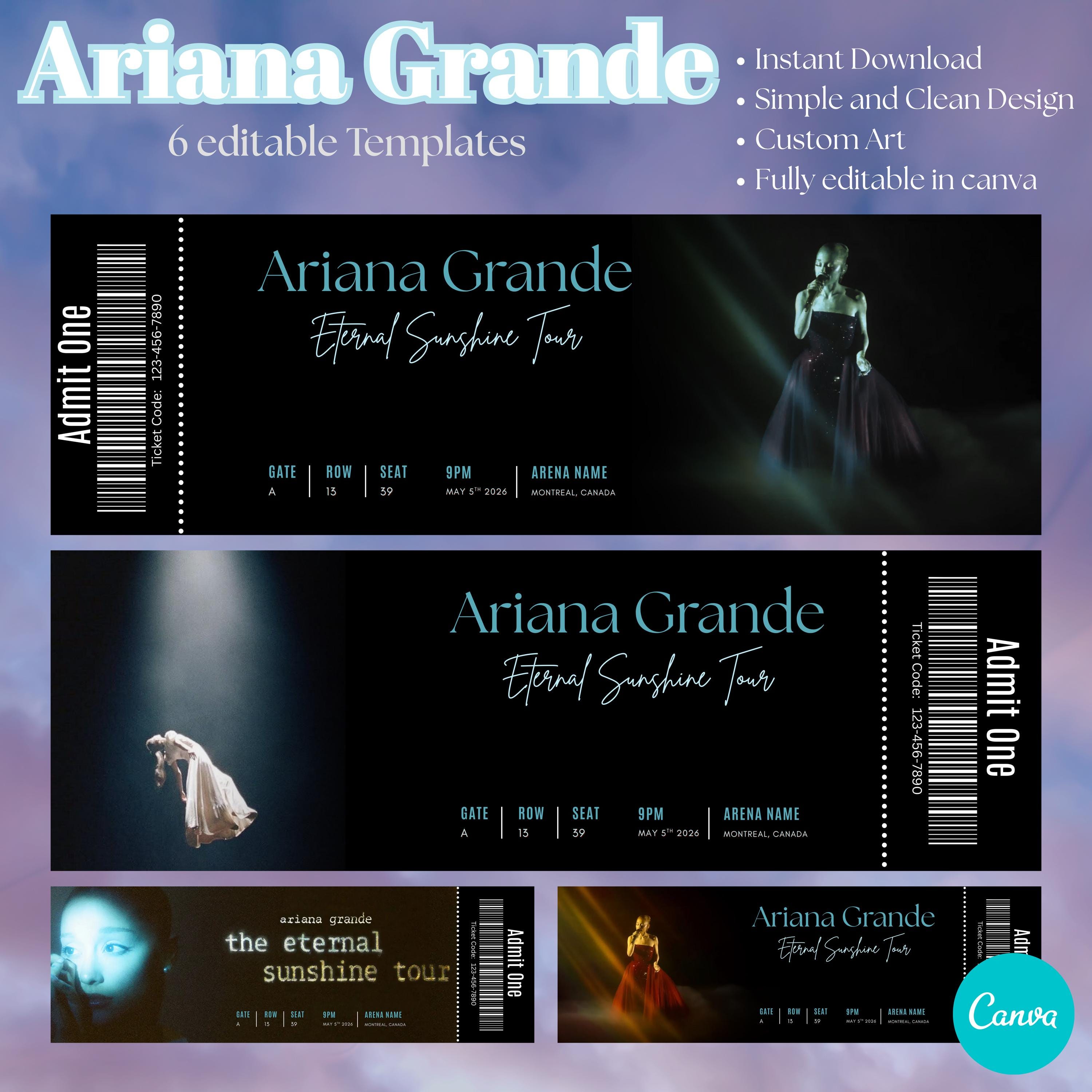 Ariana grande ticket - Etsy 日本