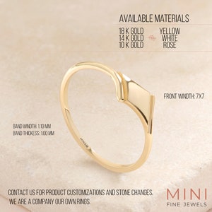 Here is 14K Gold Signet Ring! Our Personalized Word Alphabet Ring will be perfect Mindful Ring for Girl, best friend or girlfriend! This Custom Engraved Letter Pinky Ring is Comfortable Fitting Ring for daily life.