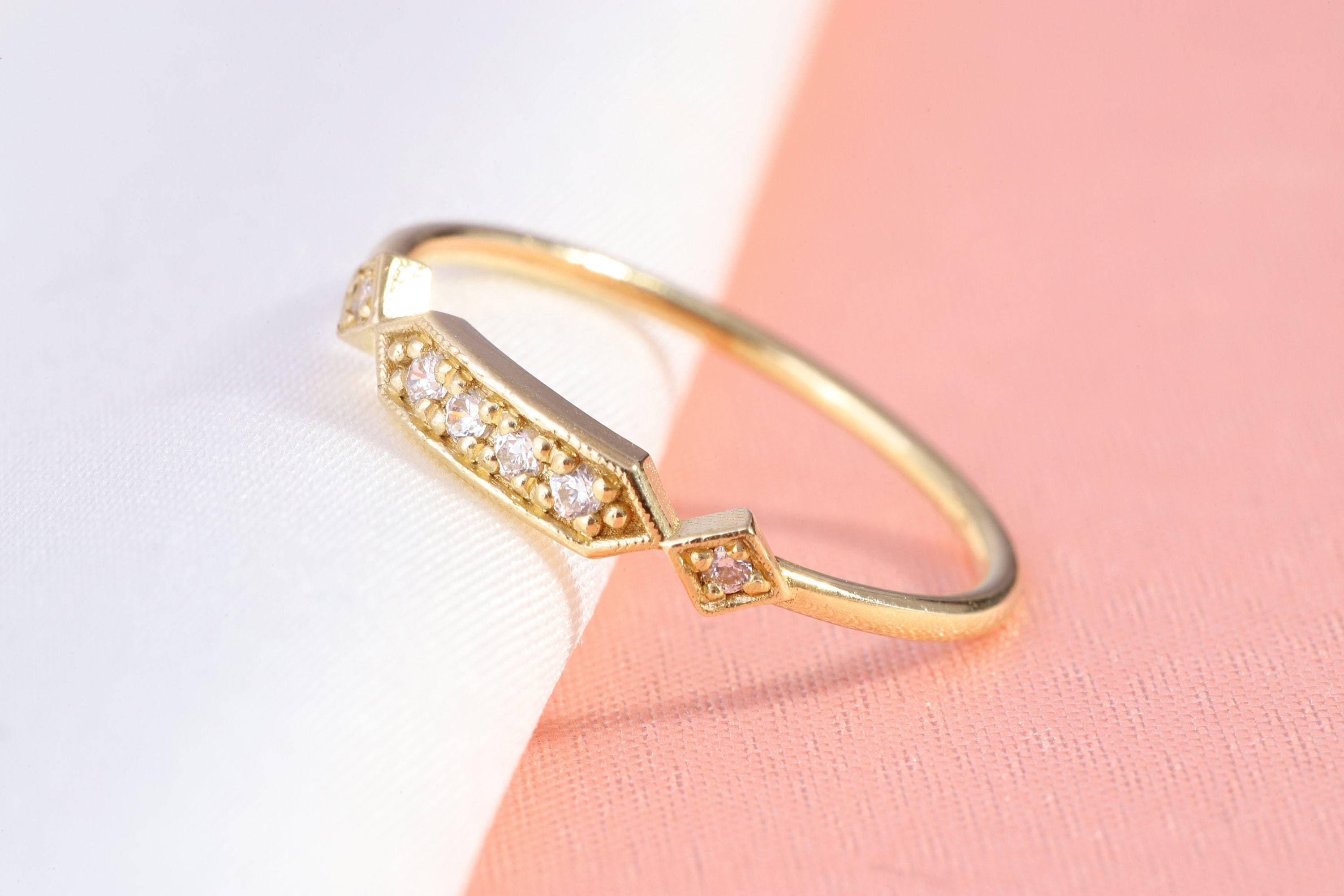 14k Gold Vertical Bar Ring, Diamond Bar Ring, Stackable Ring, Gold Ring,  Rings for Women, Big Rings, Fashion Ring, Wide Ring, Thin Bar Ring 
