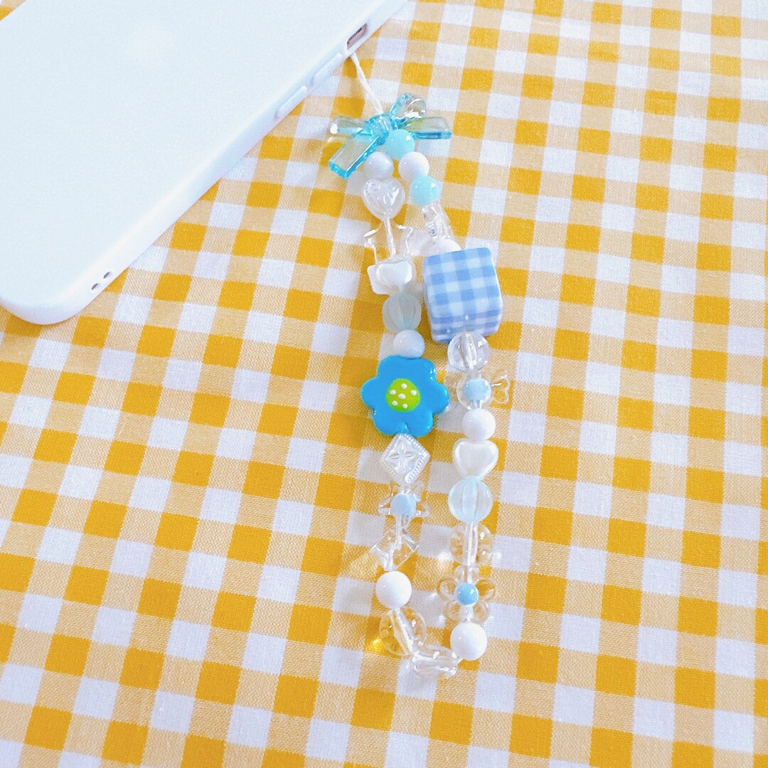 Cute Beaded Phone Charm Strap, Kawaii Cell Phone Strap Holder, Mobile ...