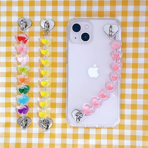 Lovely Phone Charm, Y2k Beaded Phone Chain, Aesthetic Pearl Phone Chain,  Customize Phone Charm, Handmade Beaded Chain, iPhone Charm 