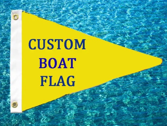 Custom Boat Flag! Any logo, team, colors - whatever you think of we can print! free shipping 12x17 inches