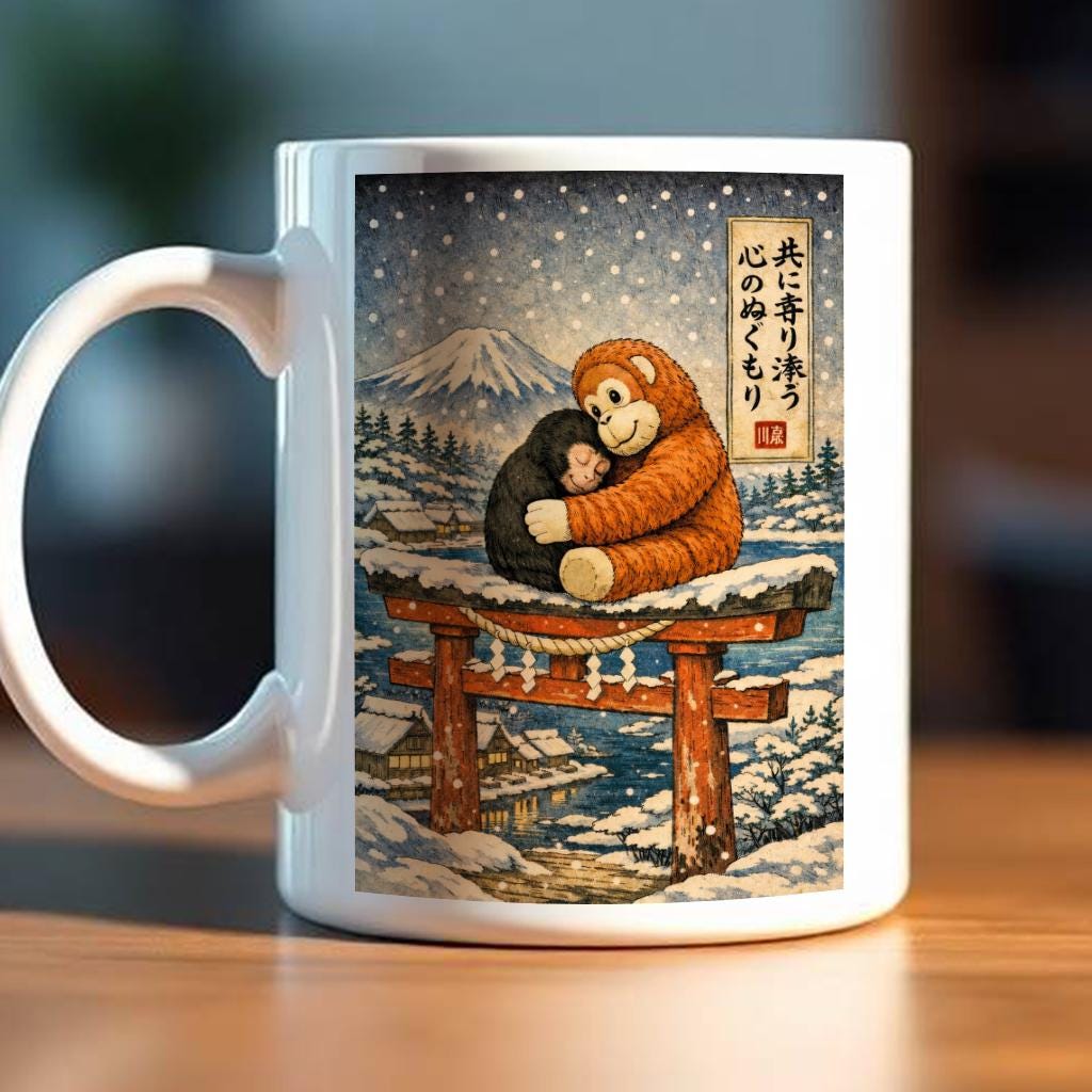 Snow Monkey Keychain - Etsy