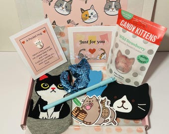 Check meowt! Cat themed gift | Cat lovers gift box |  Letterbox gift | Cat Birthday present | Cat gift box | Cat mum | Cat hamper | Cats |
