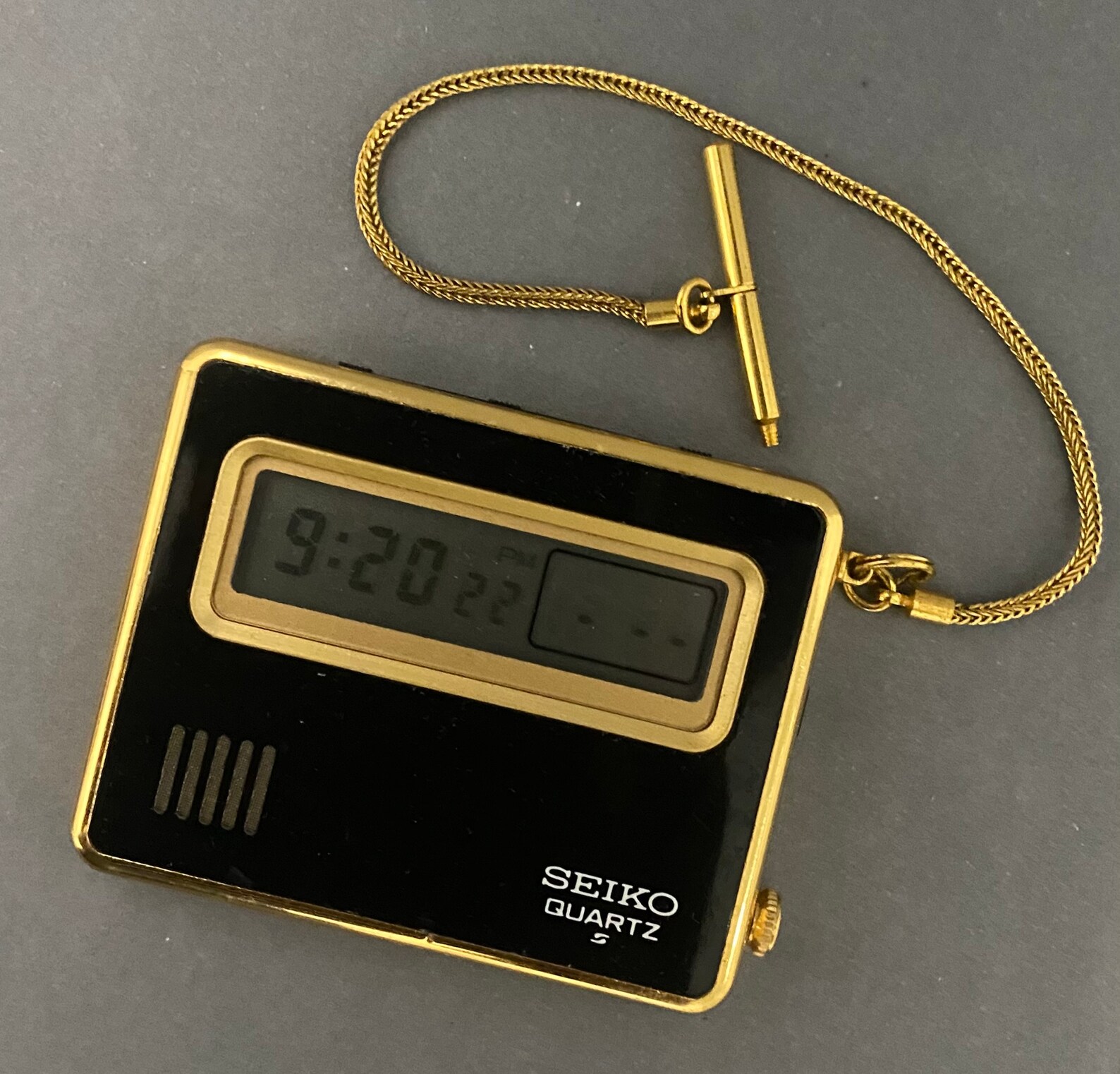 Vintage Seiko Quartz Pocket Watch 7412803K Etsy