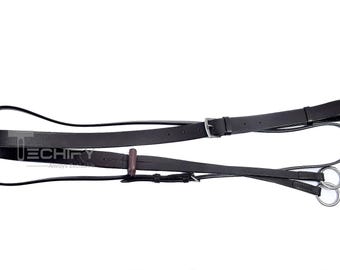 English Leather Running Martingale: Stainless Steel Horse Tack