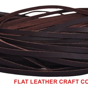Handmade Flat Leather Craft Cord: Jewelry Making, Braiding (100 Meter)