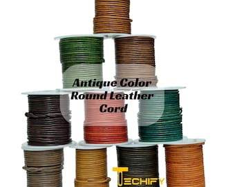 Genuine Round Leather Cord: Boho Bracelet Necklace Jewelry Making - 100 Meters