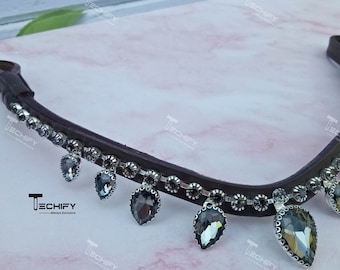 Custom Horse Browband - Elegant Dressage Design for Equine Head Gear - Perfect Gift for Equestrian Lovers with Horse Aesthetic
