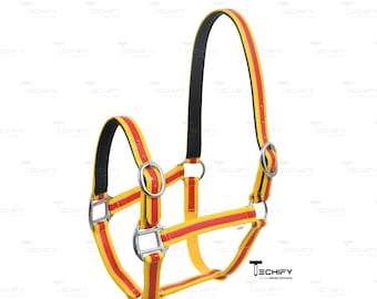 PVC Horse Halter: Equestrian Tack with Rubber Grip