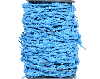 Turquoise Barbwire Leather Cord: Handmade Western Jewelry Making