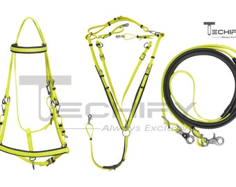Lemon Green Endurance Halter Bridle: Waterproof Horse Riding Gear Set