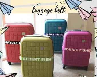 luggage strap with name