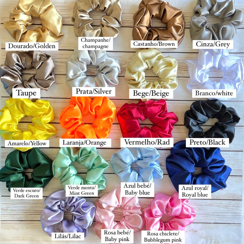 SATIN SCRUNCHIE, Scrunchie, Hair accessories, Satin bows, Coated elastic, Satin elastic zdjęcie 2