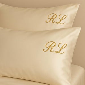 Satin embroidered pillowcases, custom embroidered pillowcases