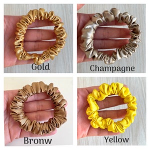 Satin Skinny Scrunchie, anti-breakage elastic, coated hair elastic, scrunchies that do not break the strands zdjęcie 3