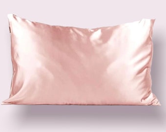 Satin Pillowcase (2 Pack) for Hair Skin Satin Pillow Case, Queen Size (47cmX65cm) Slip Cooling Set of 2 with Envelope Enclosure