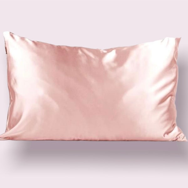 Satin Pillowcase (2 Pack) for Hair Skin Satin Pillow Case, Queen Size (47cmX65cm) Slip Cooling Set of 2 with Envelope Enclosure