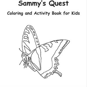 Printable Children&#39;s Coloring and Activity Book, Sammy&#39;s Quest Book, Hidden Pictures, Kid&#39;s Birthday Party Activity Book, Instant Download