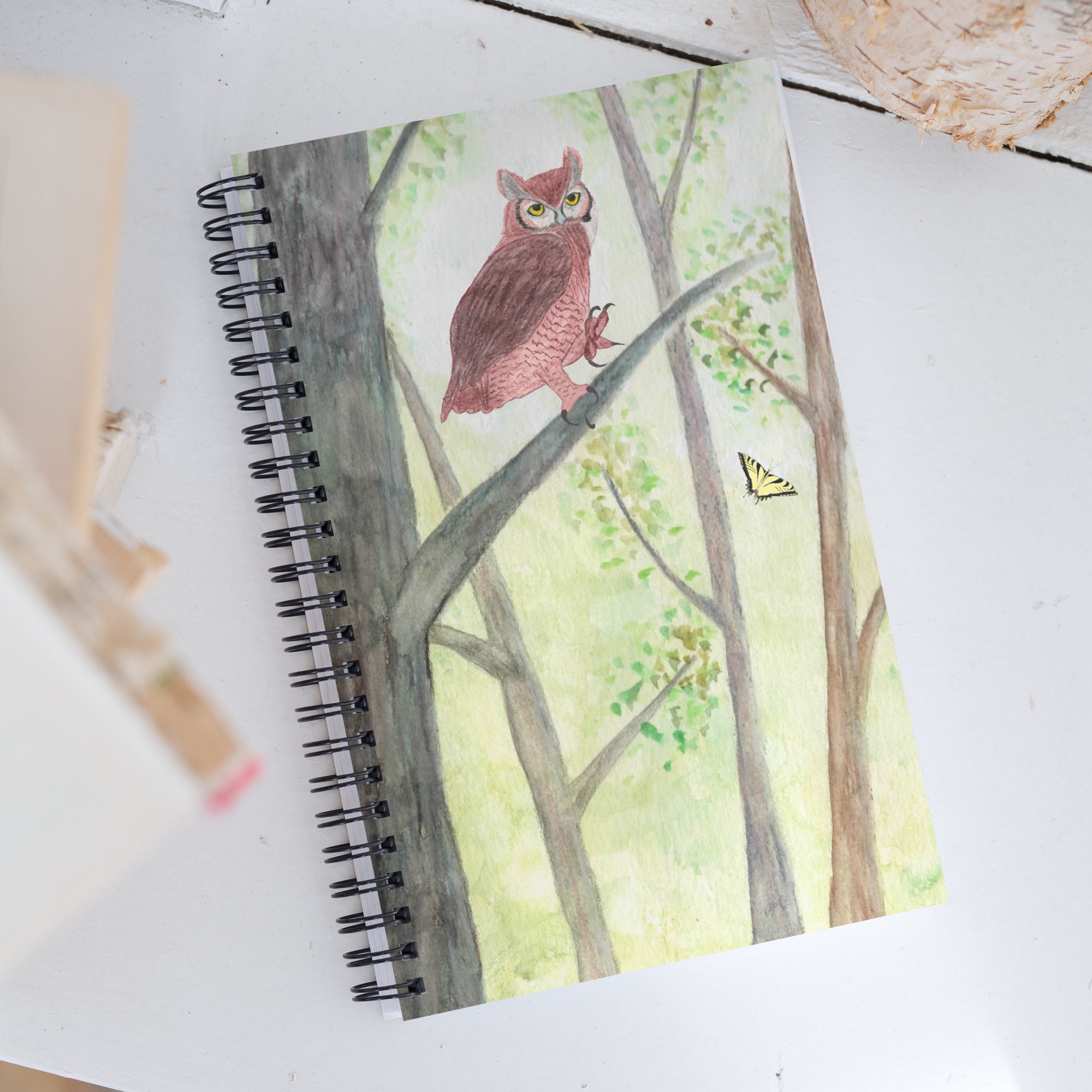 Forest Owl Spiral notebook - school supplies