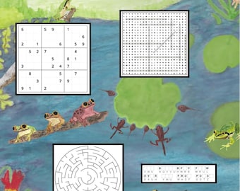 Frog Lover Puzzle Book: Word Search, Sudoku, Mazes - in stock and ready to ship now