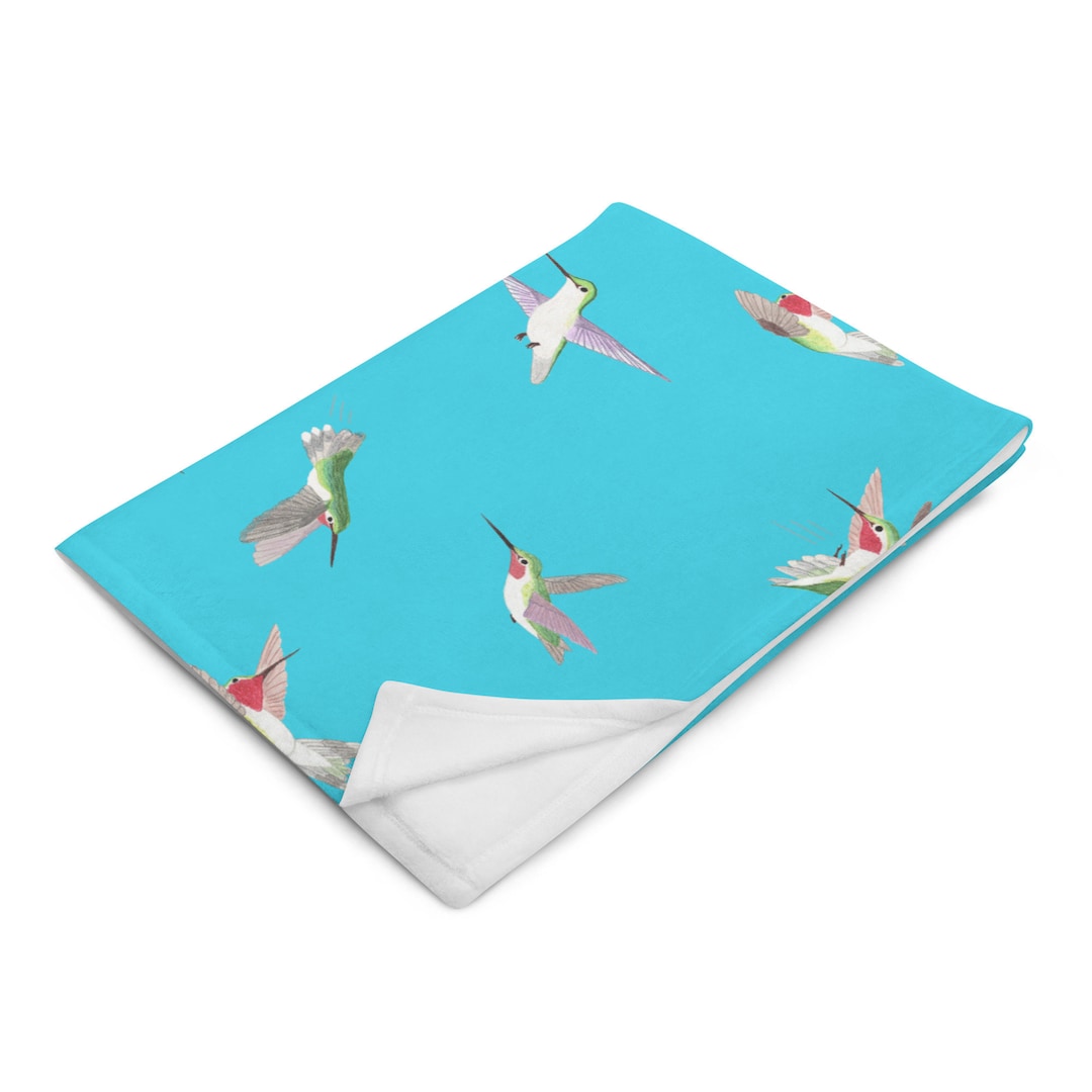 Hummingbird Throw Blanket, Colorful and Warm Blanket for Home