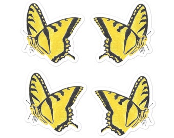 Sammy Emotion Stickers - Happy and Sad Feelings Bubble-free stickers - Yellow Swallowtail Butterfly