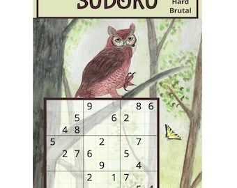 Książka z łamigłówkami Sudoku z sową w dużym druku: cztery poziomy trudności – dostępna w magazynie i gotowa do wysyłki