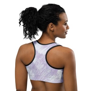Lavender Canvas Art Sports Bra