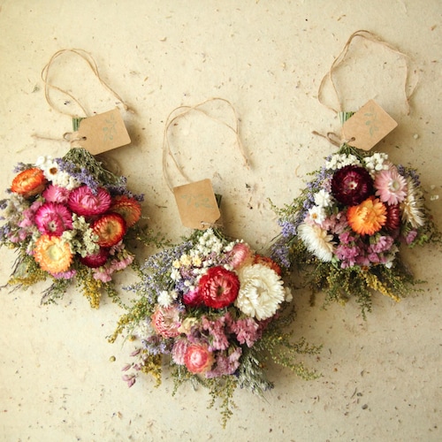 Hanging Dried Flower Bouquet, Botanical Wildflower Wedding & Home Decor, Mother's Day Florals