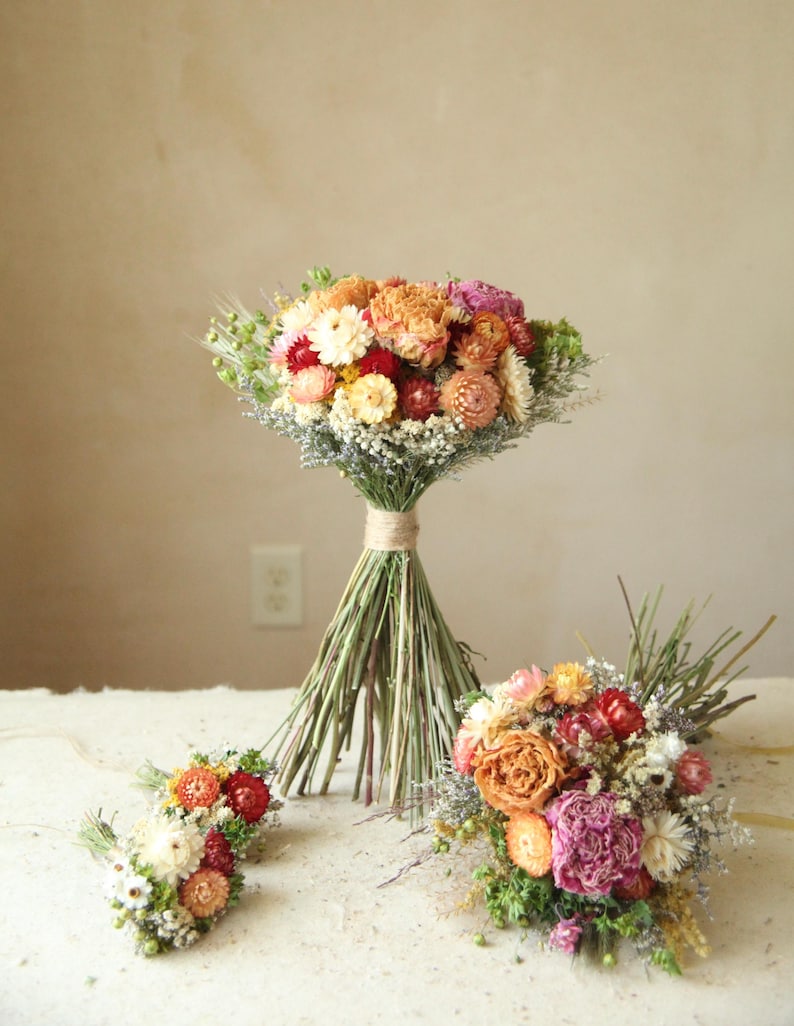 Custom XL Dried Flower Bridal Bouquet.