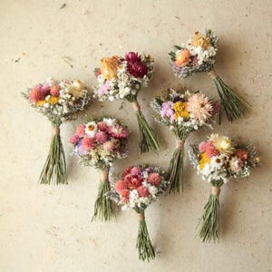 Mini Dried Flower Bouquet, Bridesmaid Proposal, Biodiverse Grown Wildflowers