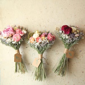 Small Dried Flower Bouquets for a Bud Vase, Summer Wildflower Wedding Decor, Bridesmaid Proposal, Flower Girl Posy, Gift Under 30
