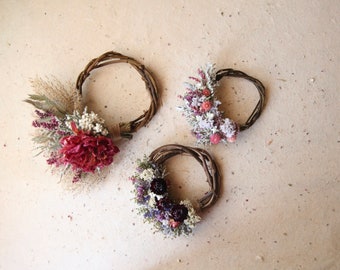 Dried Wildflower Bouquets, Naturally Preserved Flowers, Boho