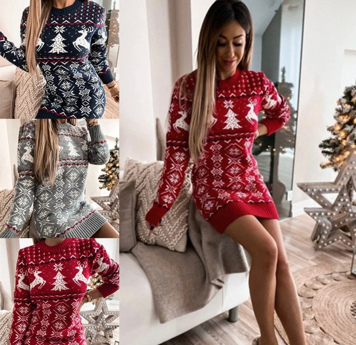 Ugly Christmas Sweater Dress - Etsy