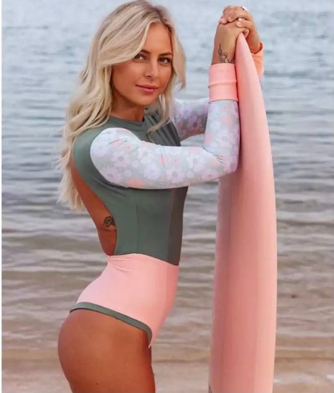 Long Sleeve Surfing Swimsuit Women  Swimming Suit Long Sleeve Women - Long  Sleeve - Aliexpress