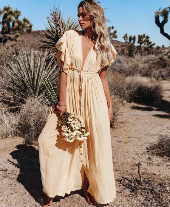 Boho Linen Dress Lavender Dressbohemian Maxi Dress Beige - Etsy
