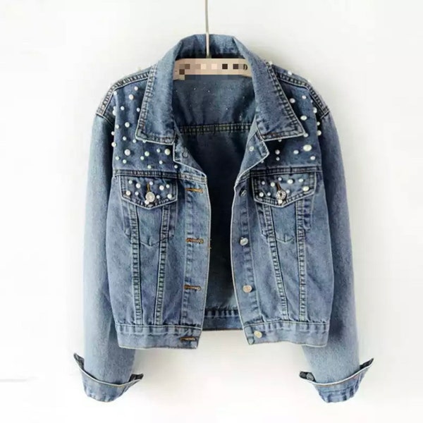 Set Sail Grommet Studded Denim Jacket main image 1